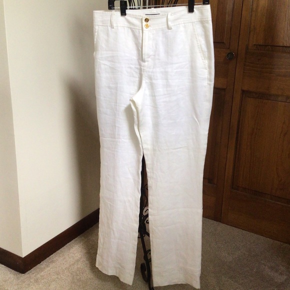 Chaps Pants & Jumpsuits Chaps Straight Legged Lined Linen Pants